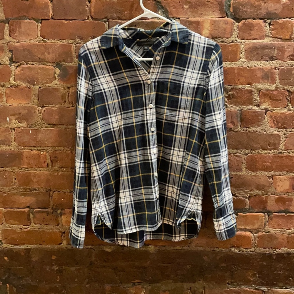 J Crew Cotton Flannel Long Sleeve Shirt